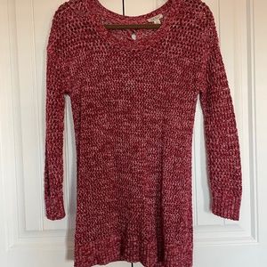 Lucky Brand Burgundy Knit Pullover Size Small